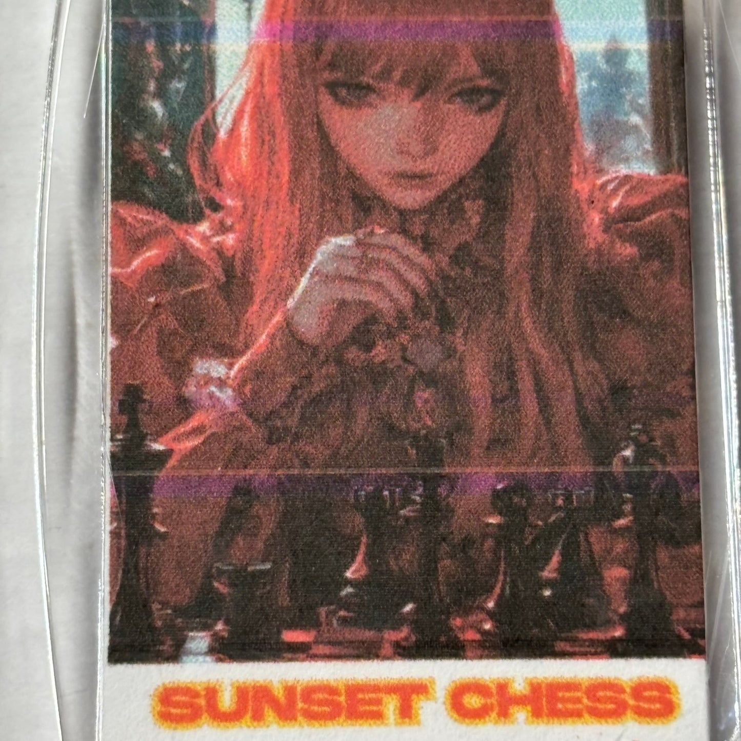 Pink Anime - Chess  Photo Keychain