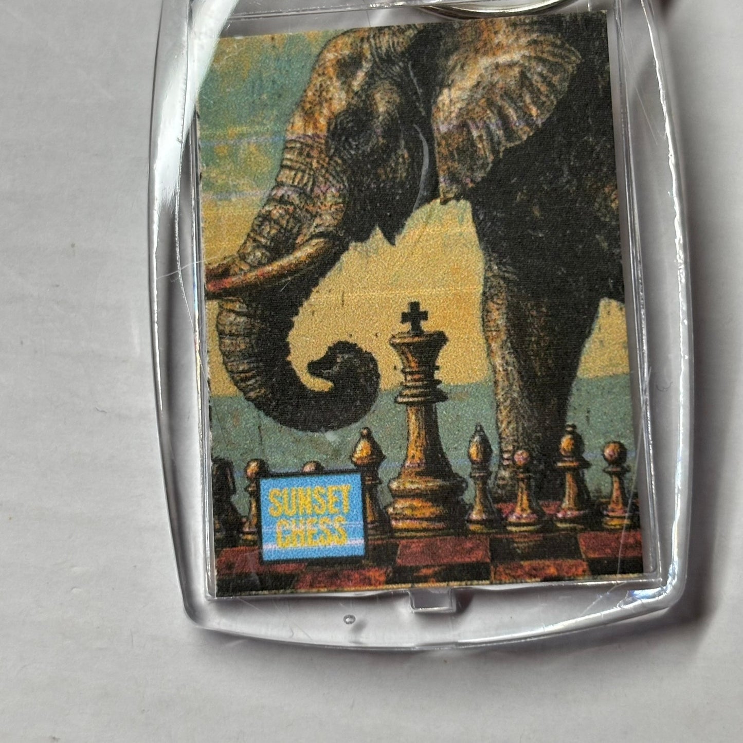 Elephant - Chess  Photo Keychain