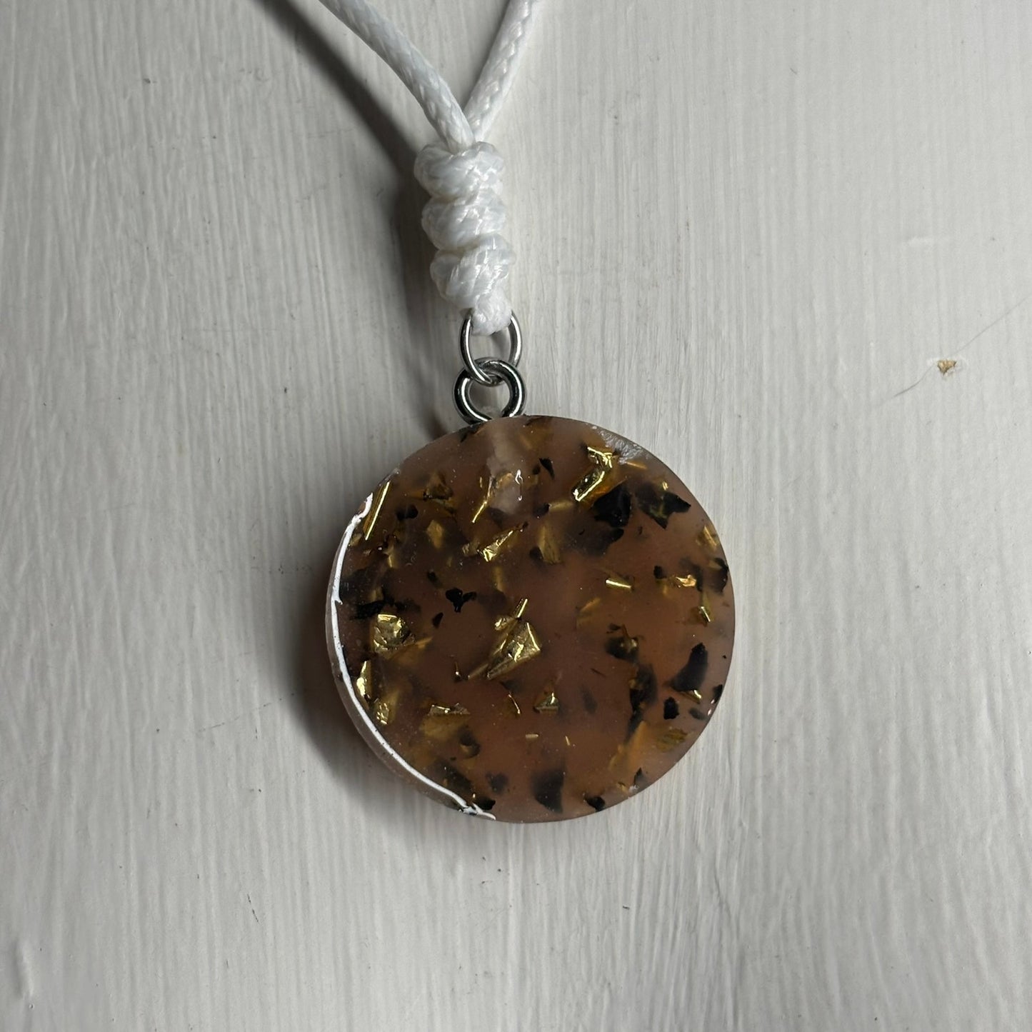 Luxury Brown Pawn - Handmade Resin Chess Necklace