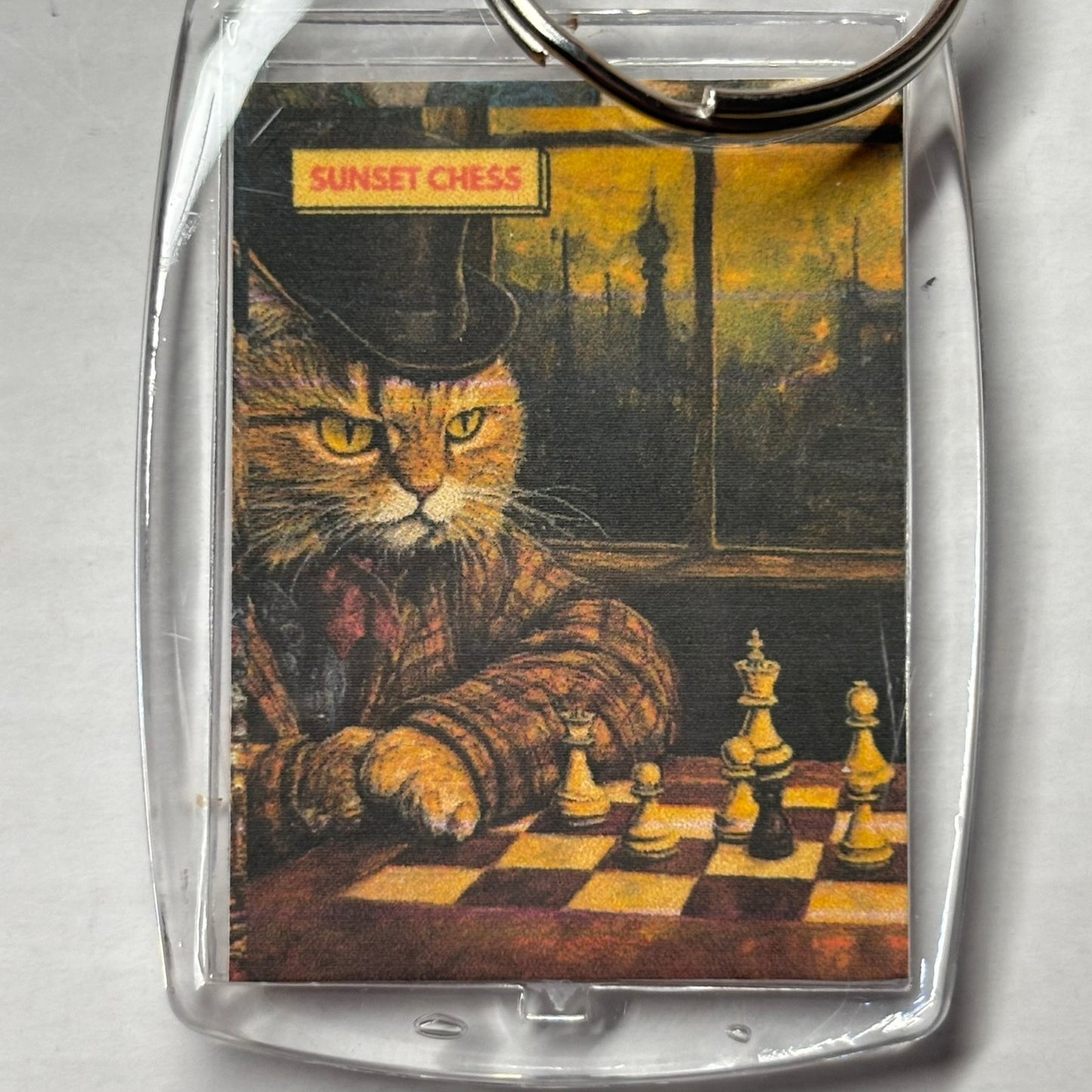 Grumpy Cat - Chess  Photo Keychain