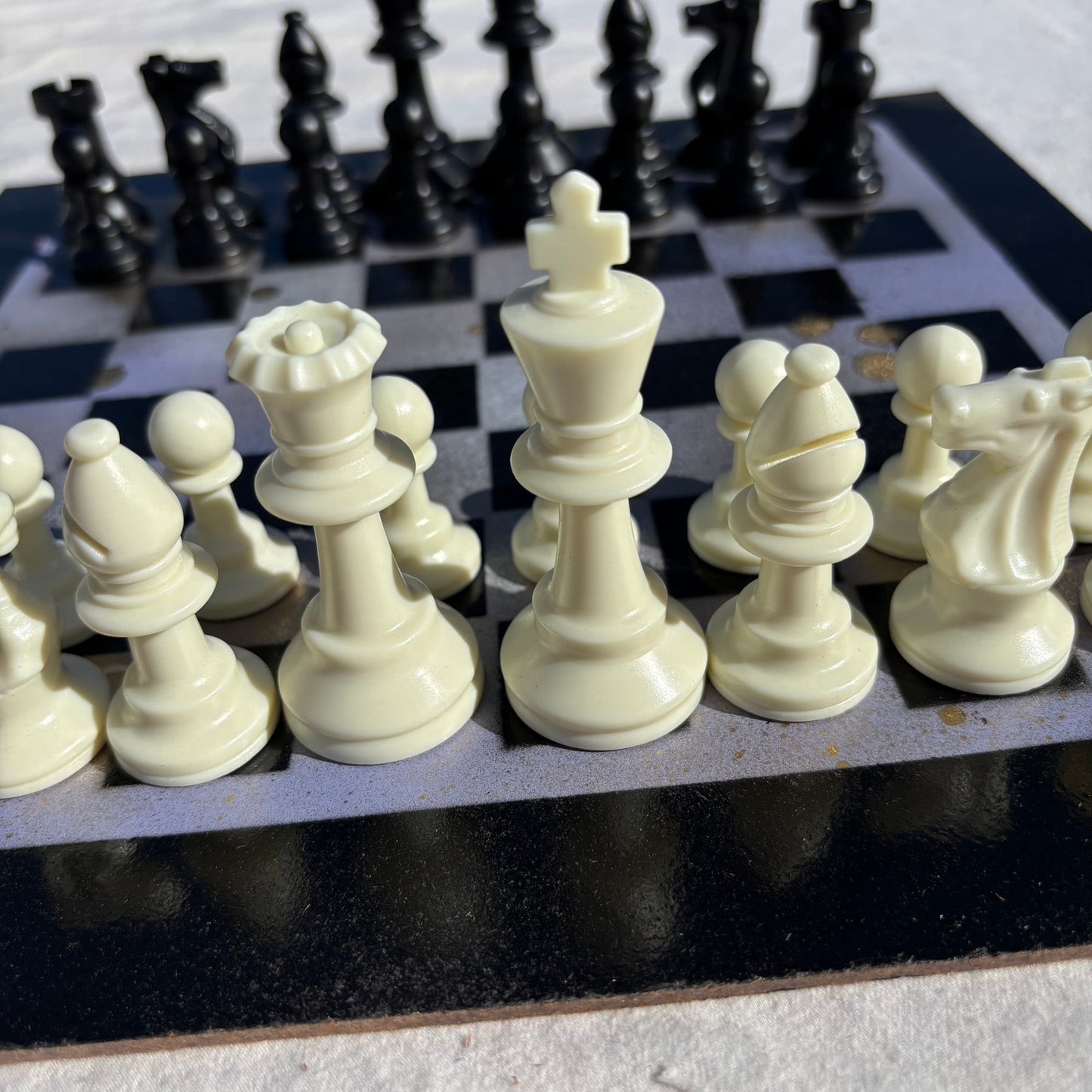 Dripped Gold - Painted Chess Set