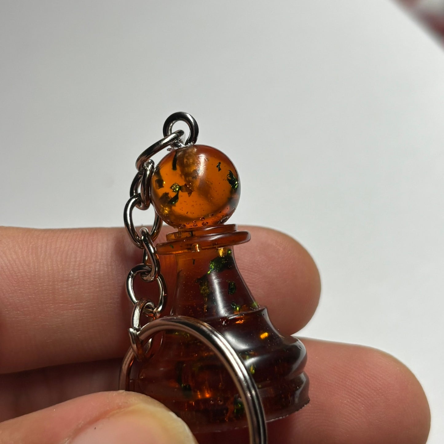 Ember Colored Pawn - Handmade Resin Keychain