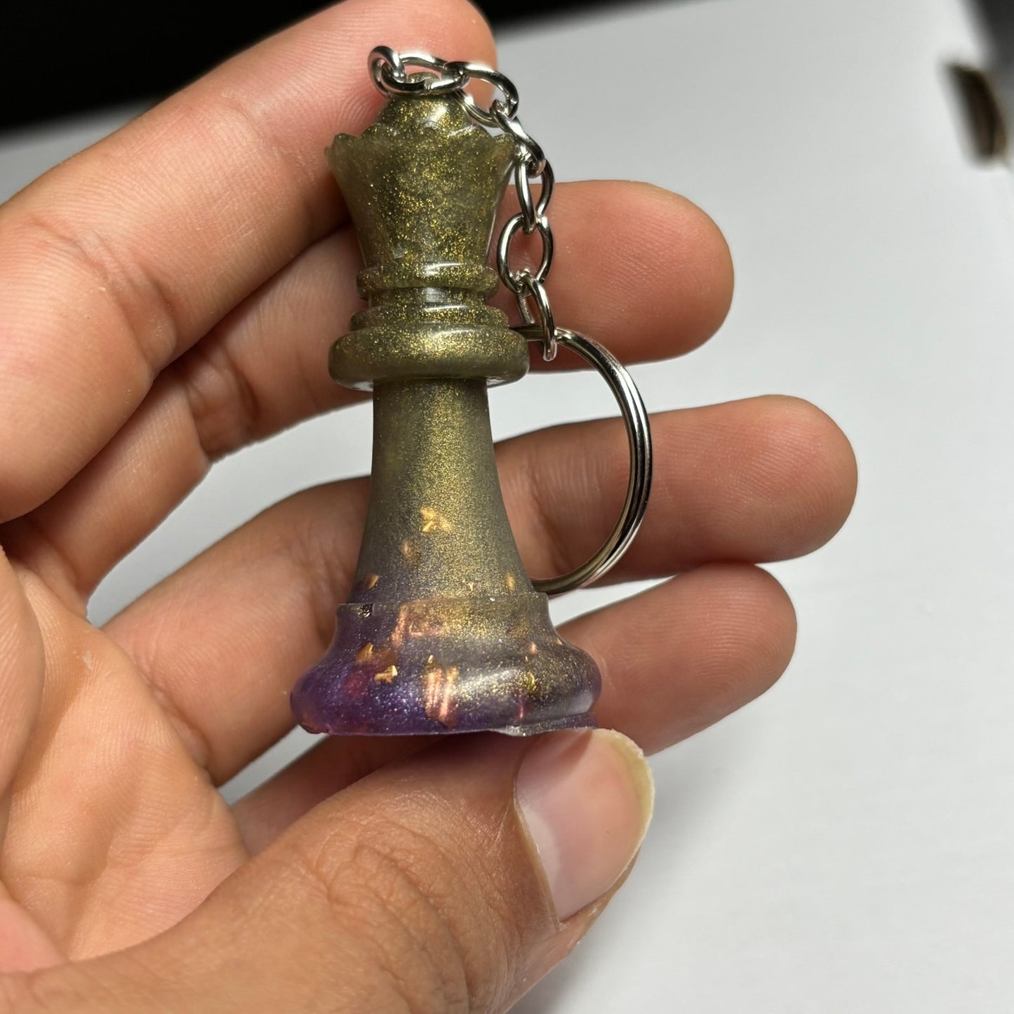 Army Green Queen - Handmade Resin Keychain