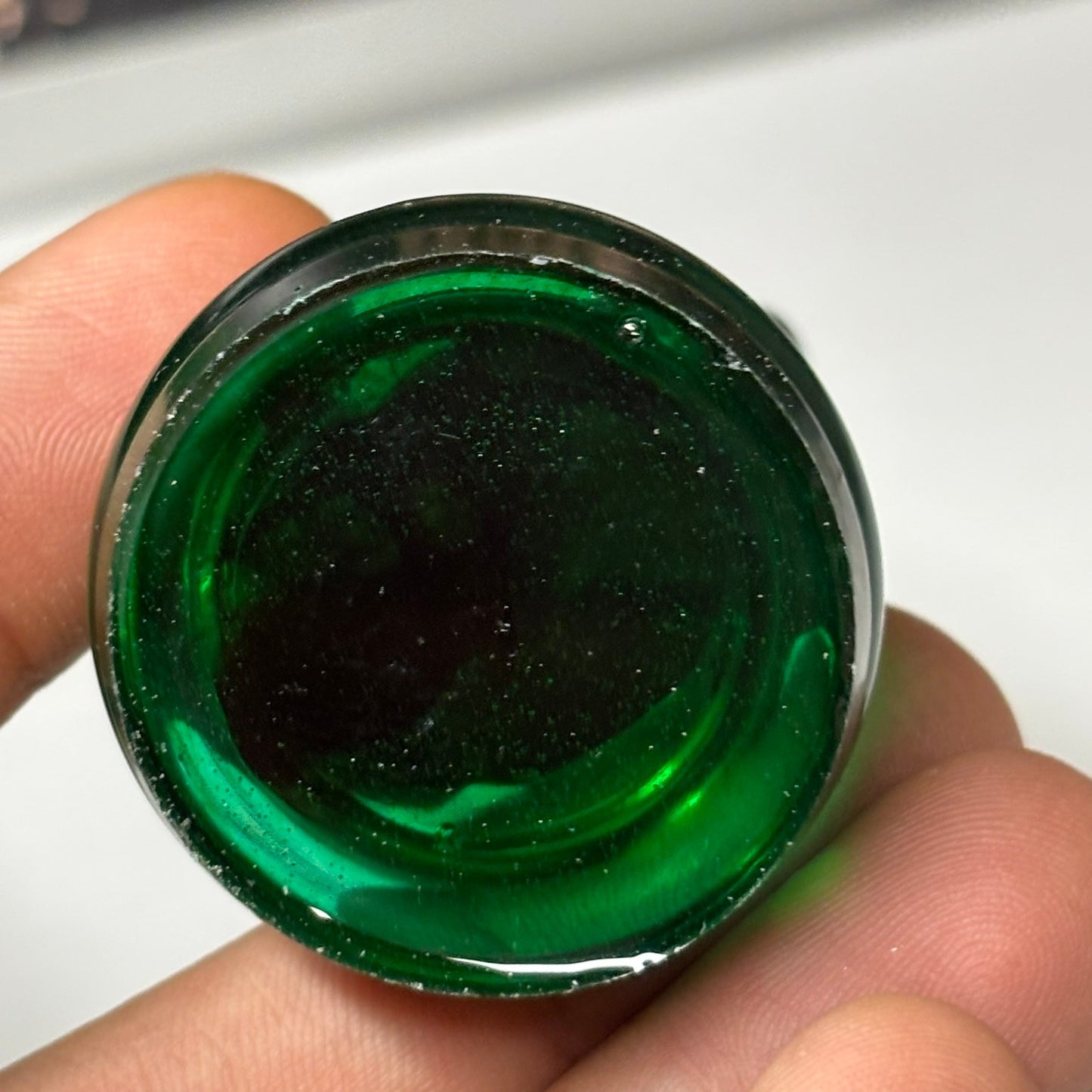Speedy Green Knight - Handmade Resin Keychain - Large Edition