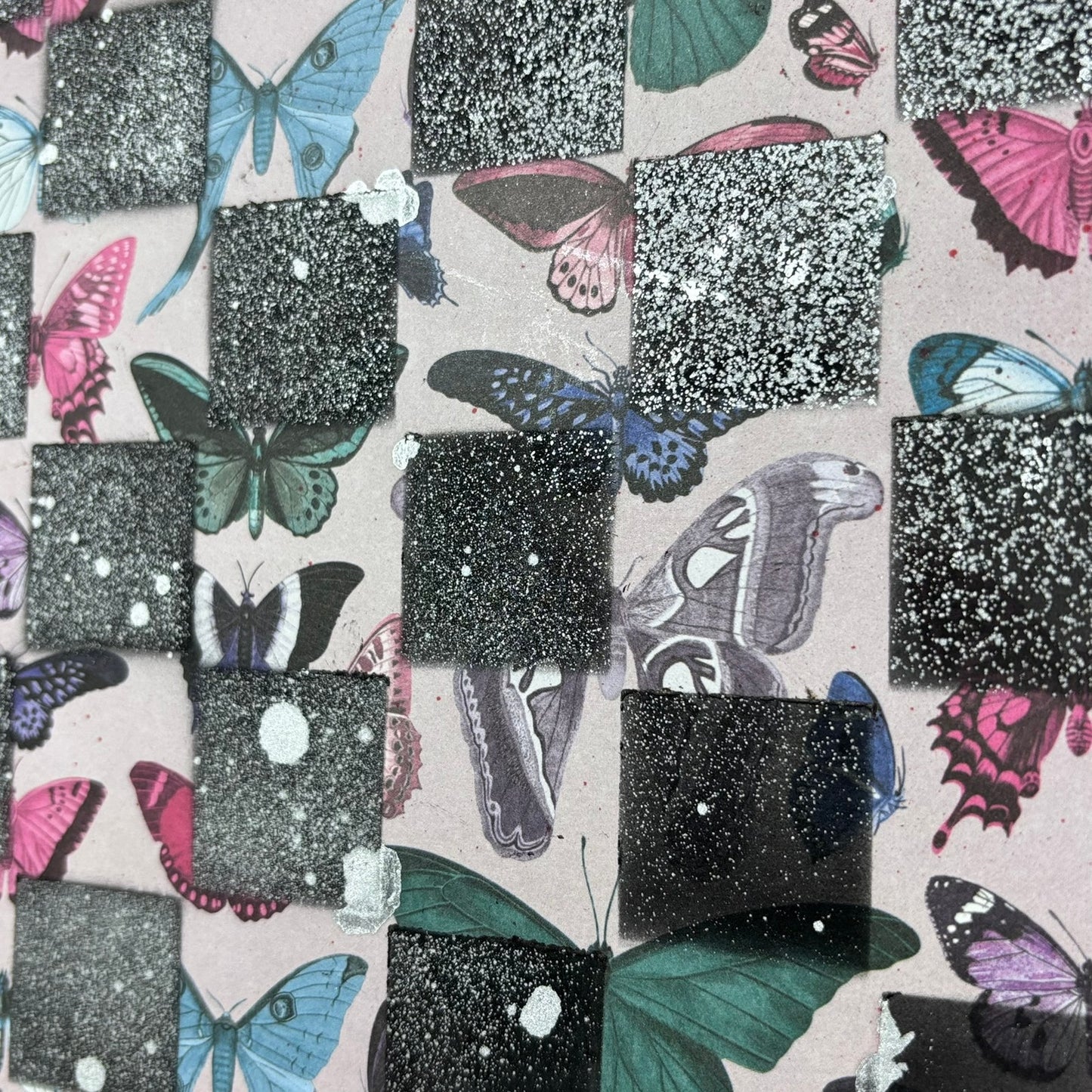 Vintage Butterflies - Scrapbook Chess Board