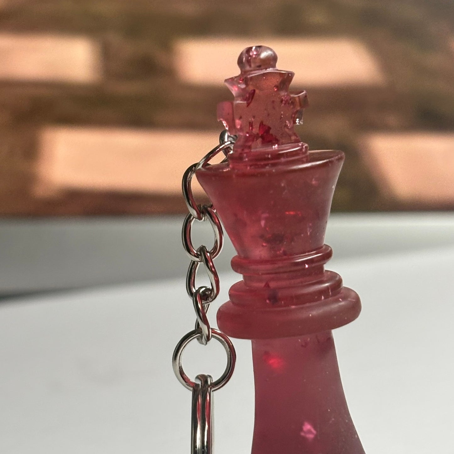 Red Crystal King - Handmade Resin Keychain