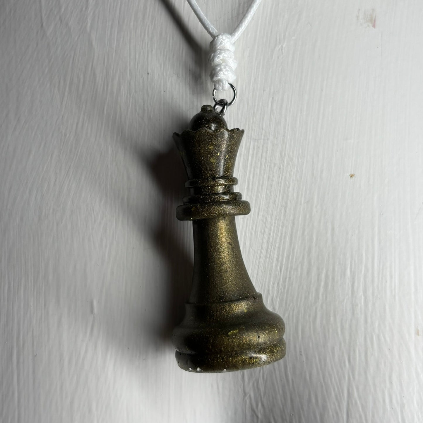 Vintage Green Queen - Handmade Resin Chess Necklace