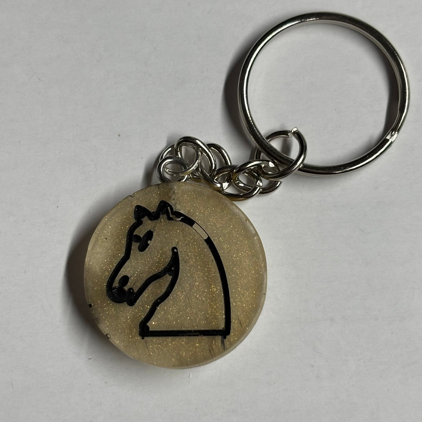 Champagne Yellow Knight - Handmade Resin Keychain