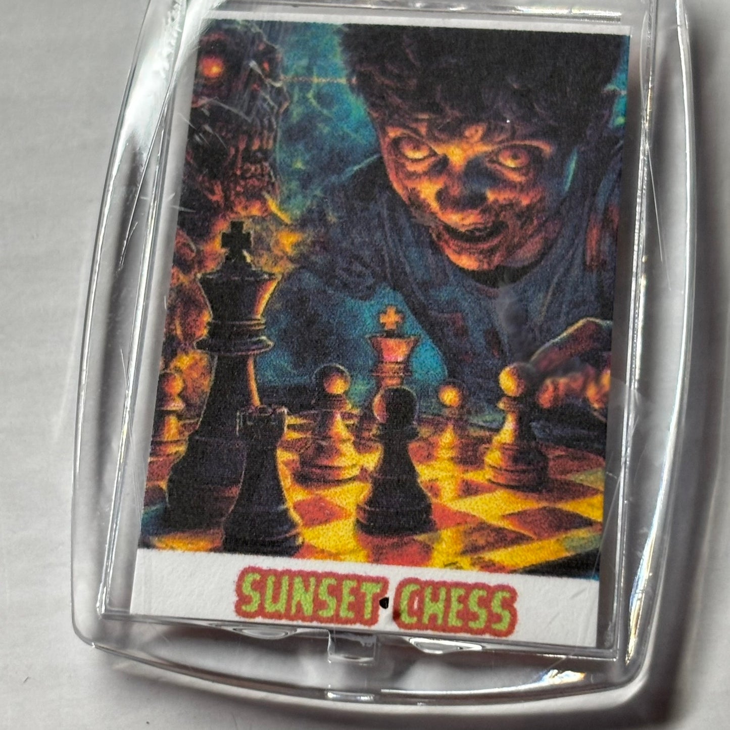 Creepy Kid - Chess  Photo Keychain