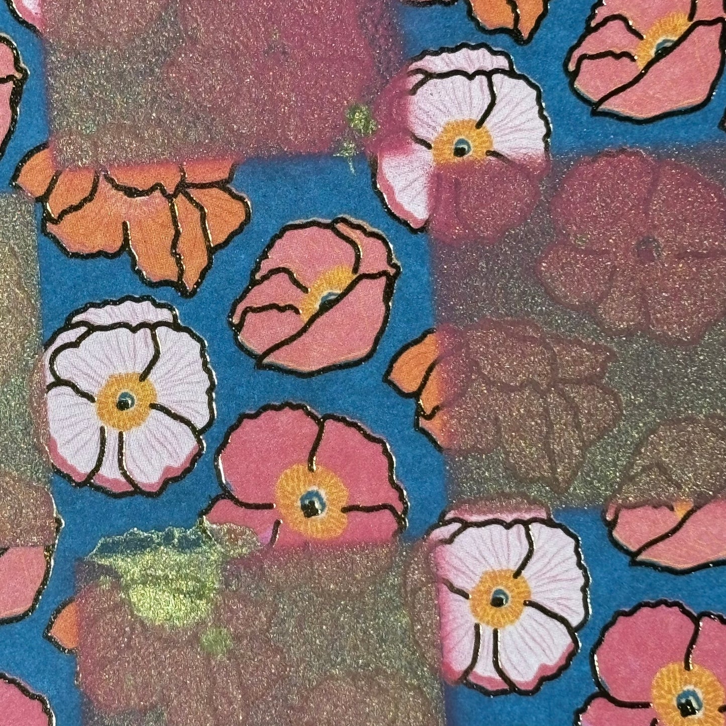 Pink Shade Flowers - Scrapbook Chess Board