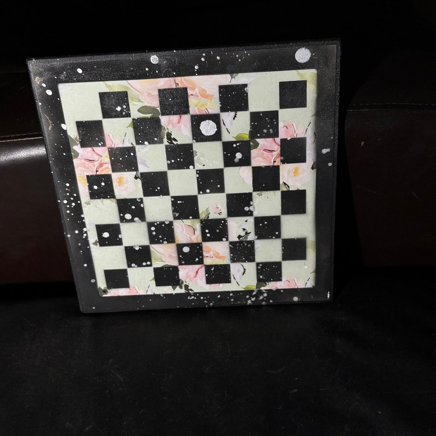 Mint Green Pink - Scrapbook Chess Board