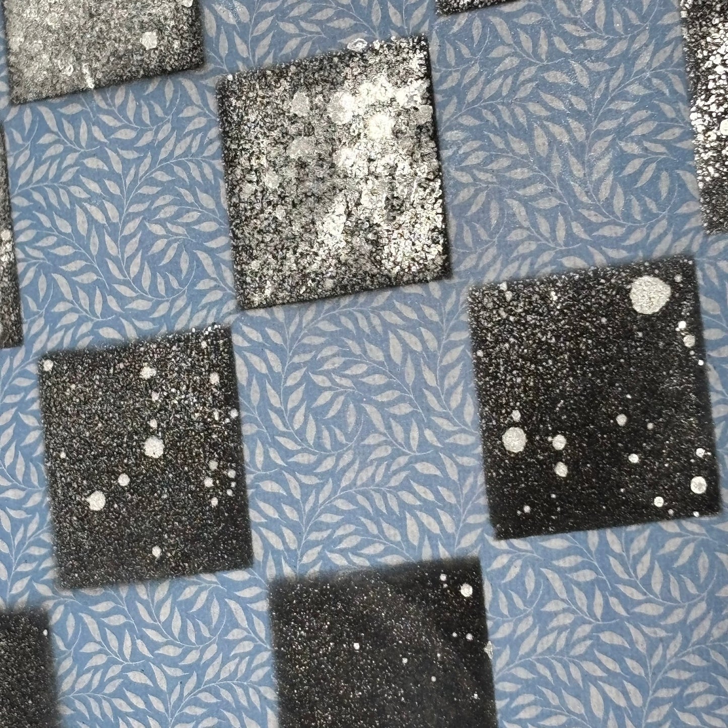 Simple Blue - Scrapbook Chess Board