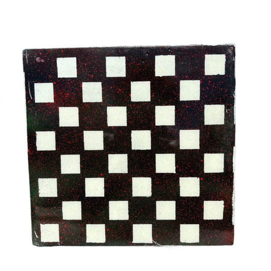 Black Specked Red - Resin Coated Chess Board