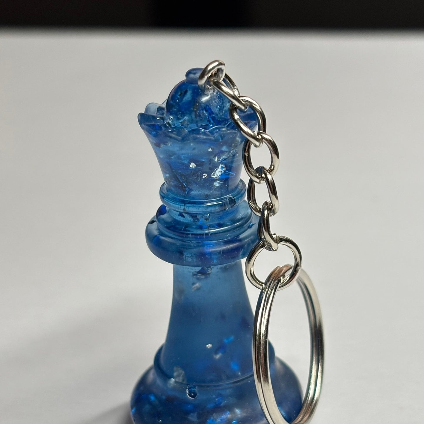 Blue Crystal Queen - Handmade Resin Keychain