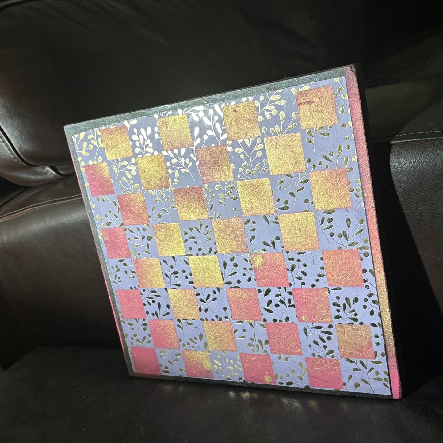 Gold & Pink - Scrapbook Chess Board