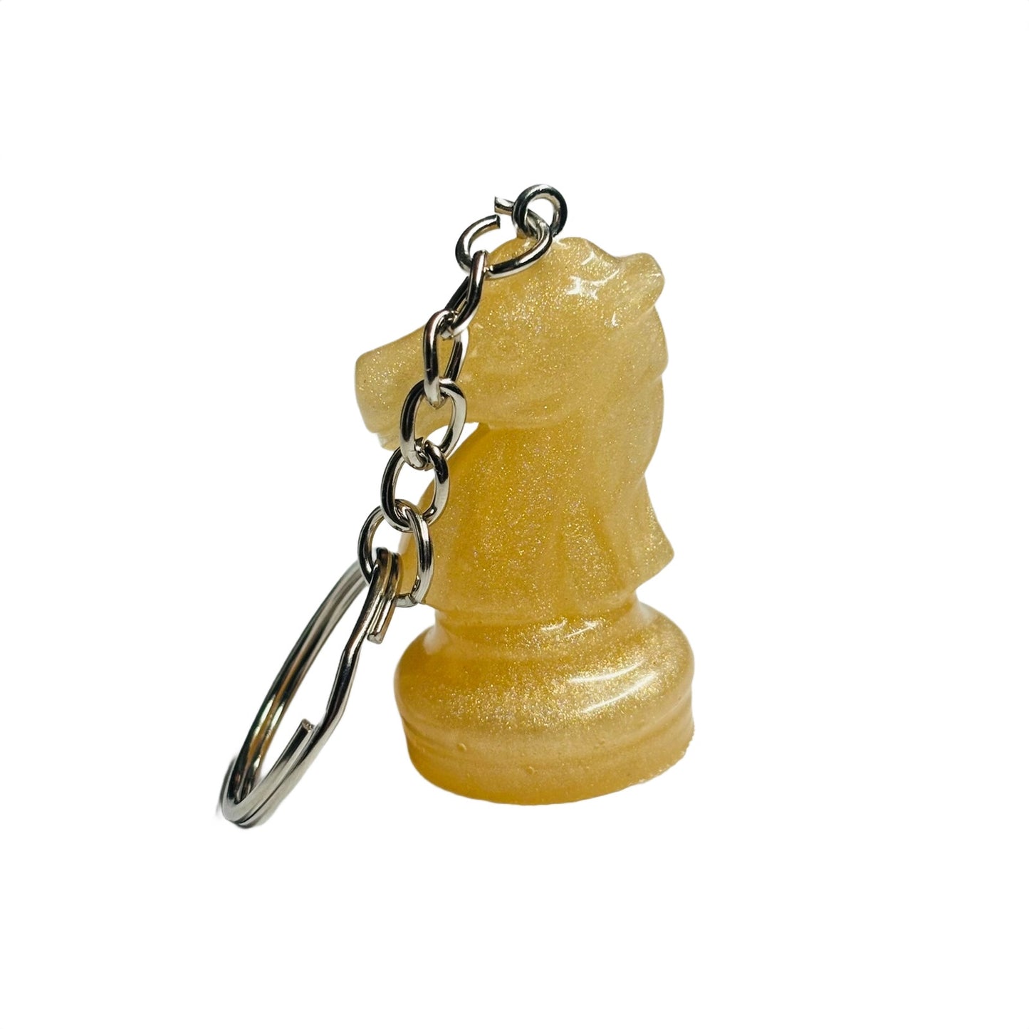 Clear Yellow Knight - Handmade Resin Keychain