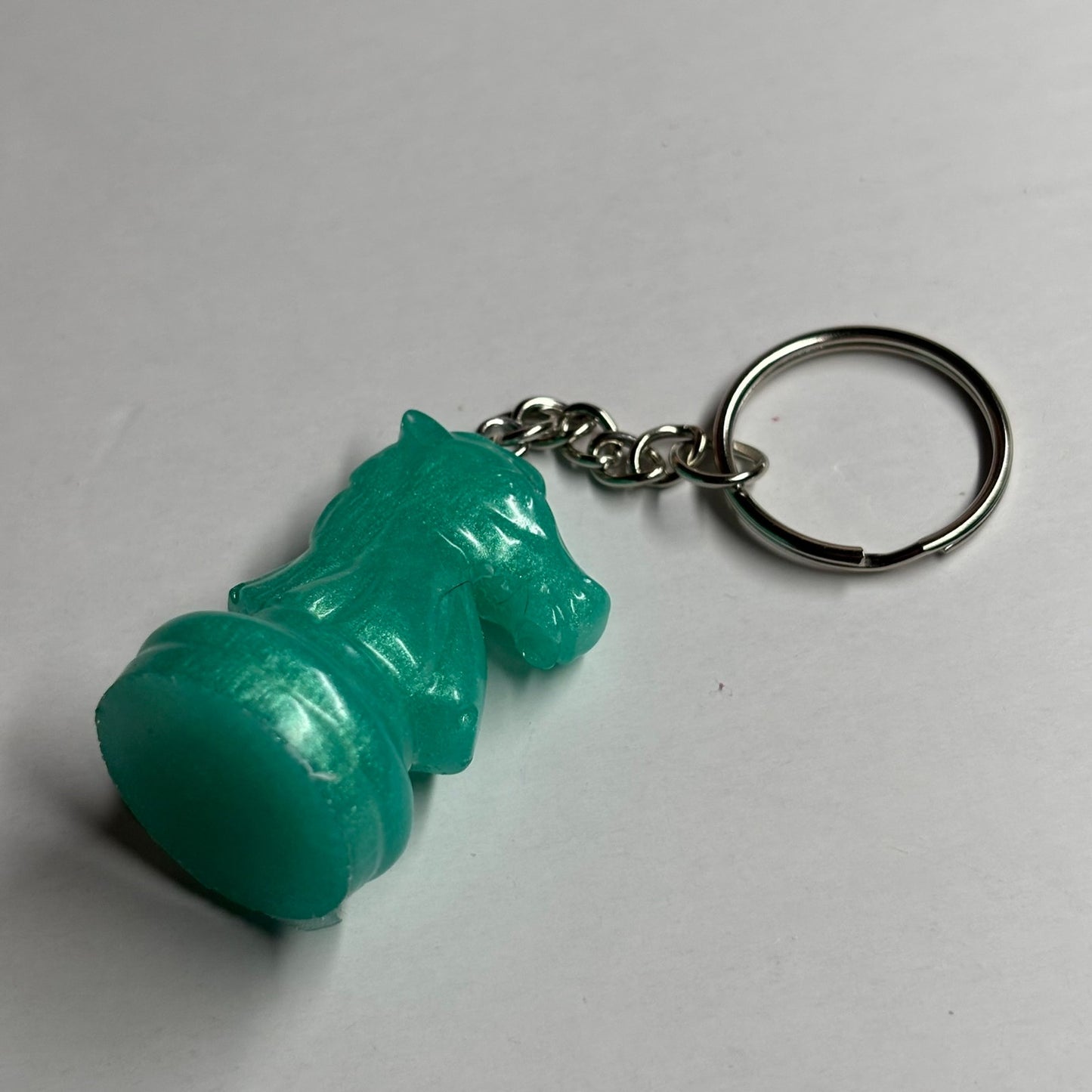 Solid Green Knight - Handmade Resin Keychain