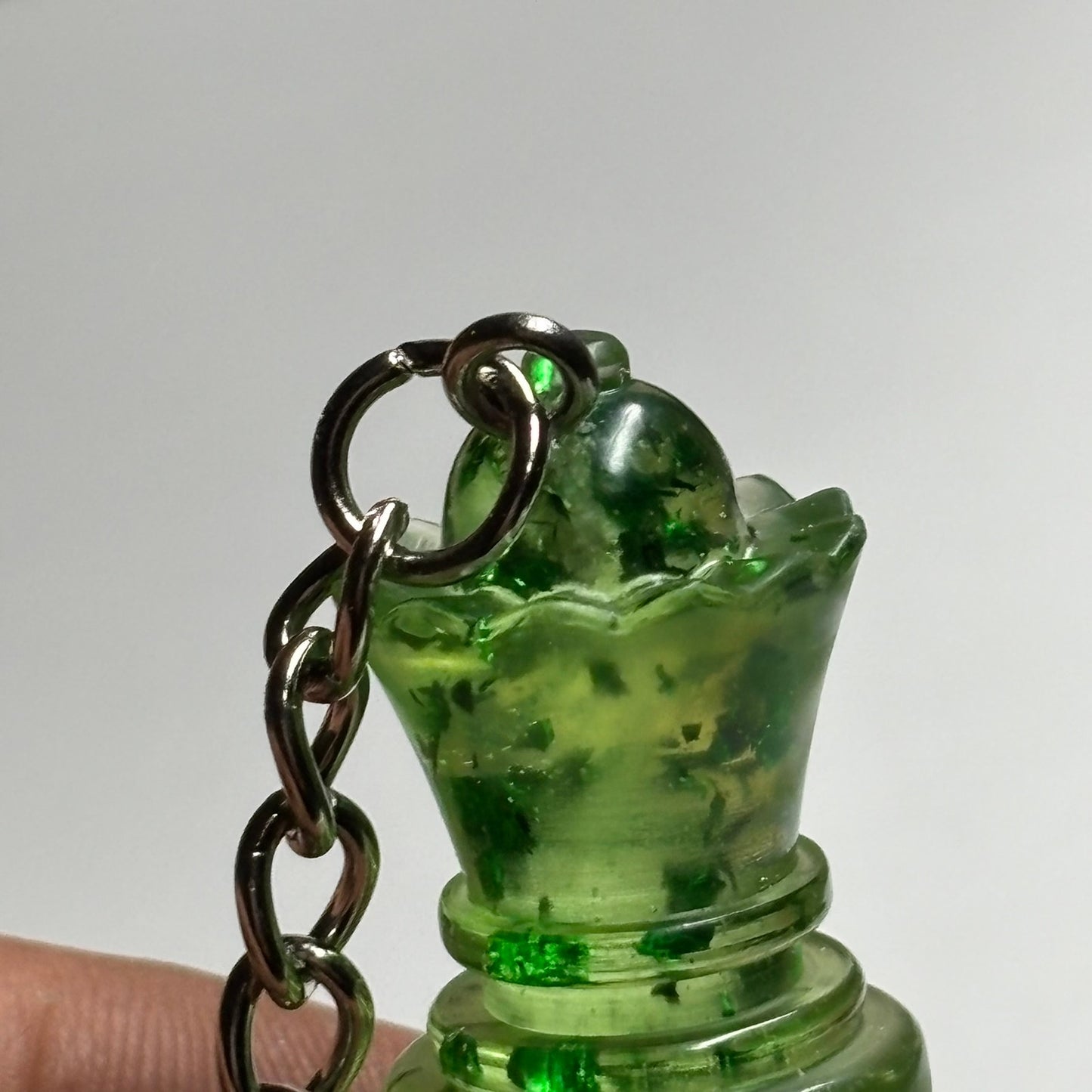 Fire Green Queen - Handmade Resin Keychain