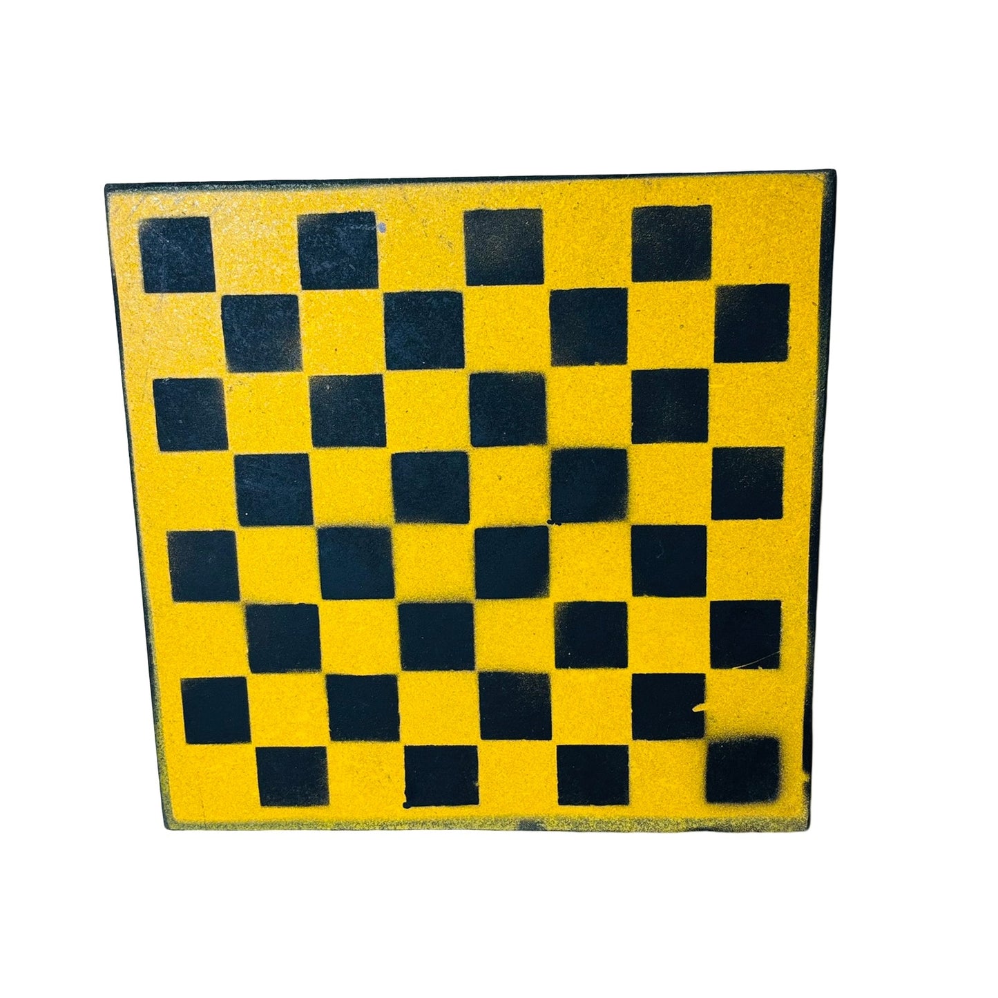 Yellow & Black - Painted Chess Board