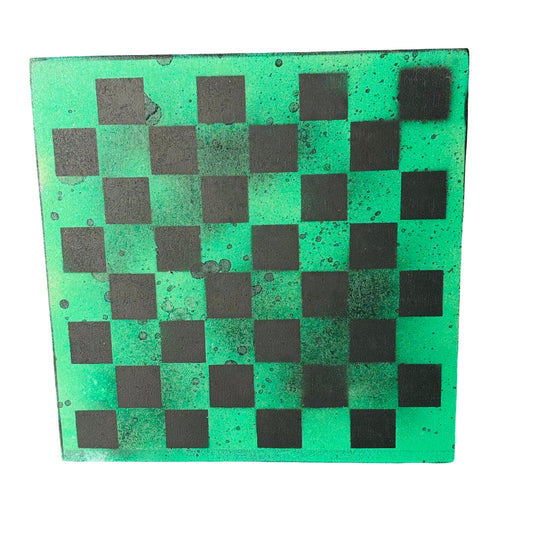 Stealth Green - Painted Chess Board