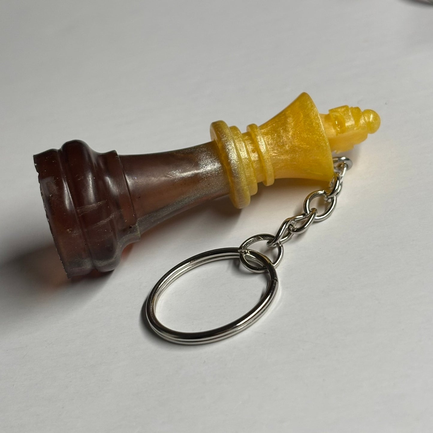Yellow Coffee King - Handmade Resin Keychain