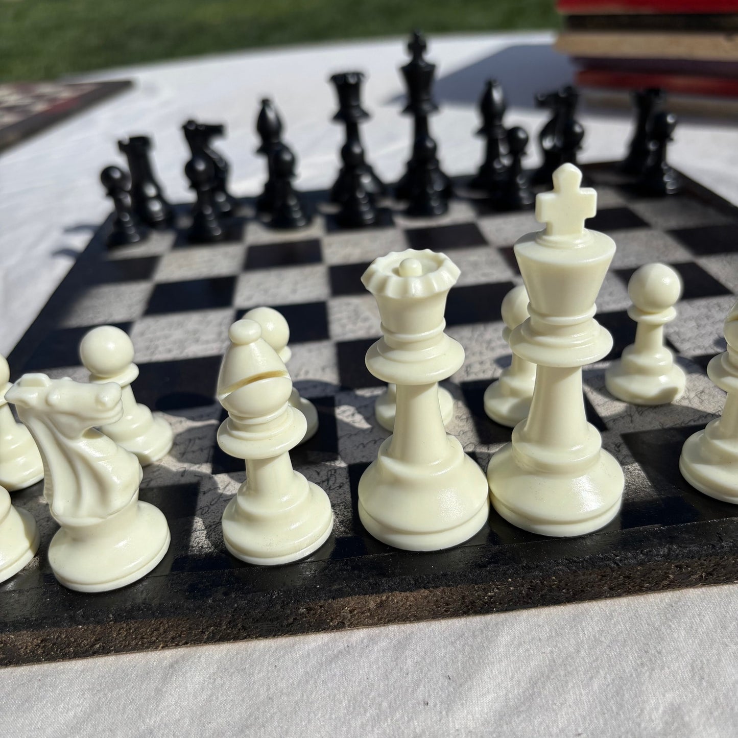 Cursive Writing - Scrapbook Chess Set