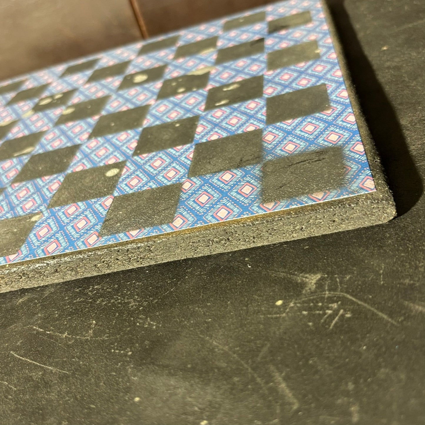 Simple Blue & Pink - Scrapbook Chess Board