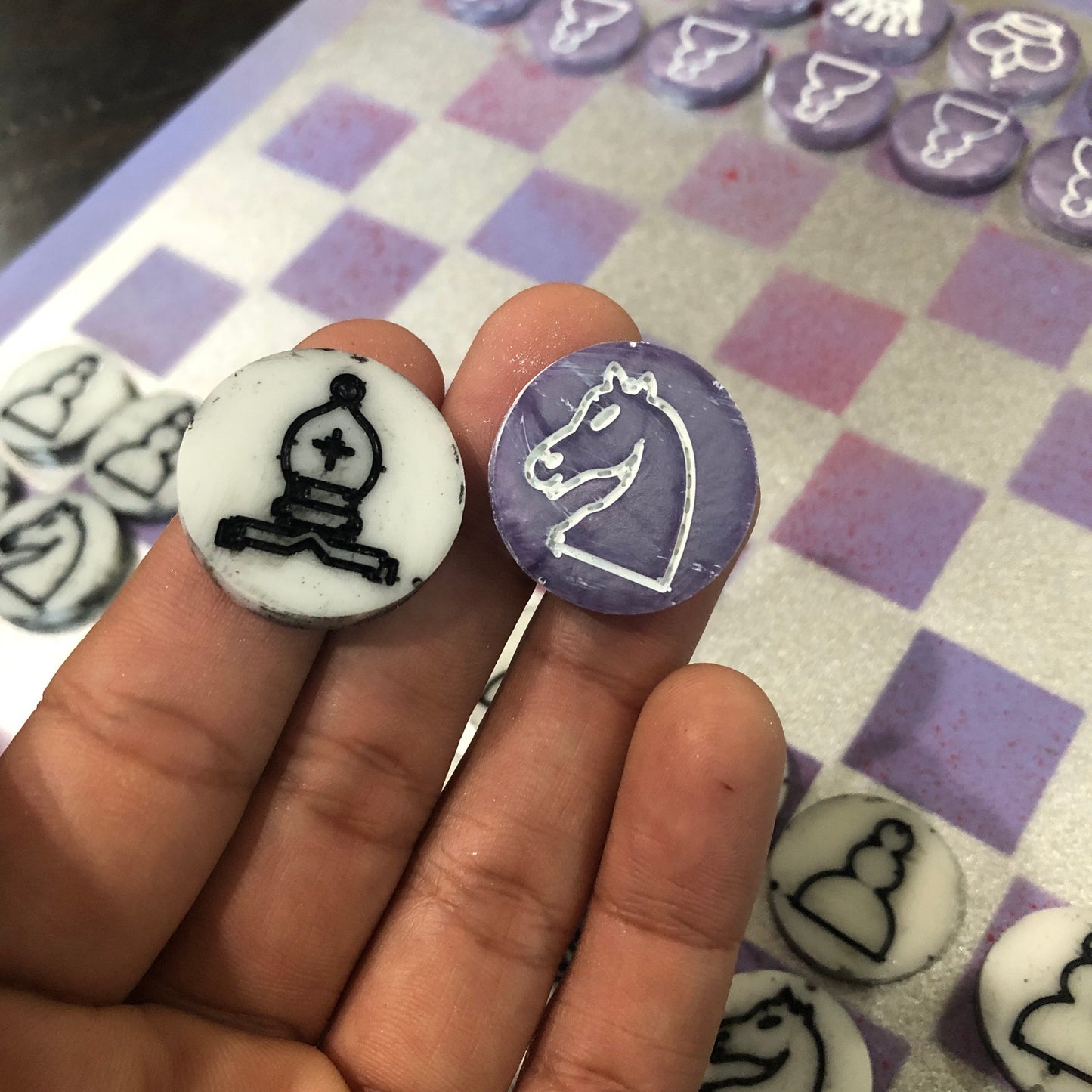 Slush Purple - Painted Chess Set
