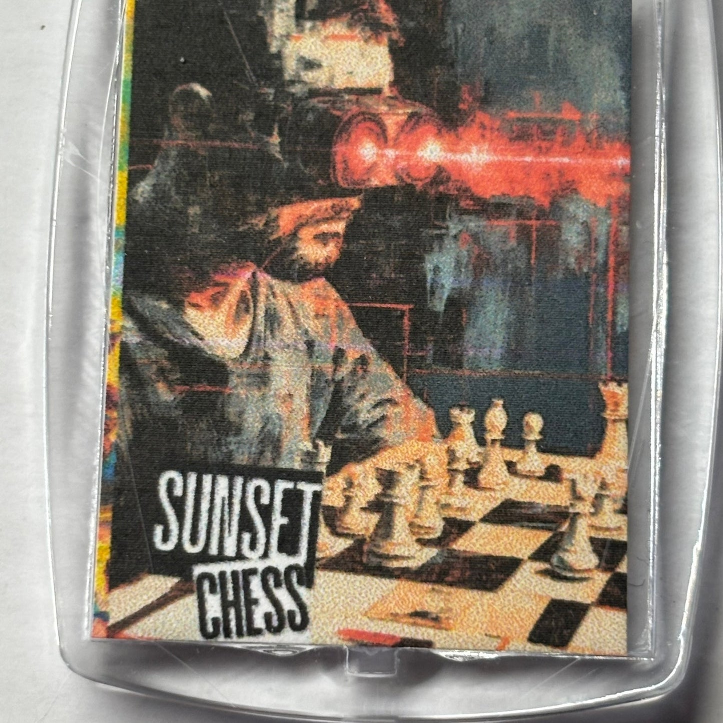 Red Vision - Chess  Photo Keychain