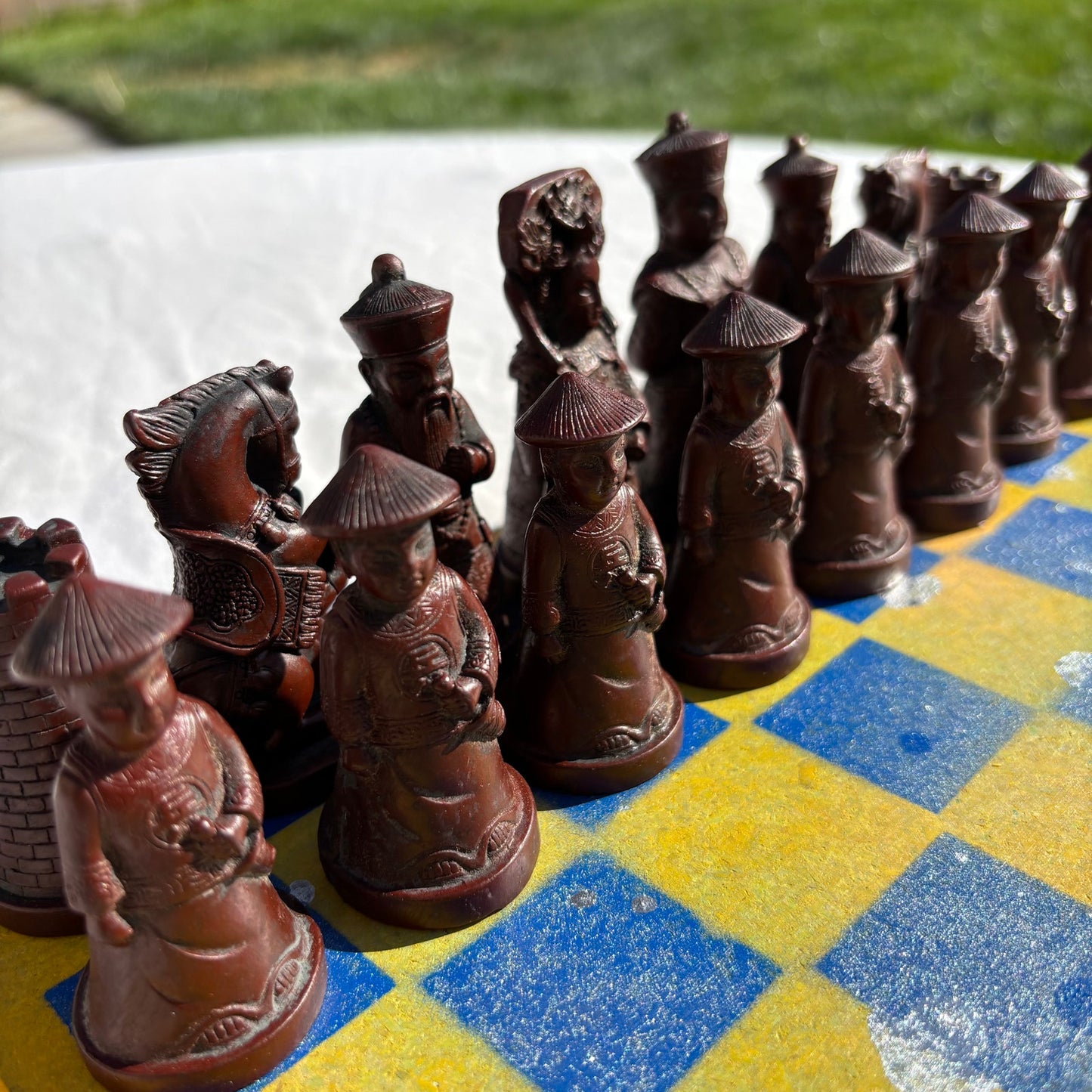 Yellow Blue Mist - Chinese Edition Chess Set