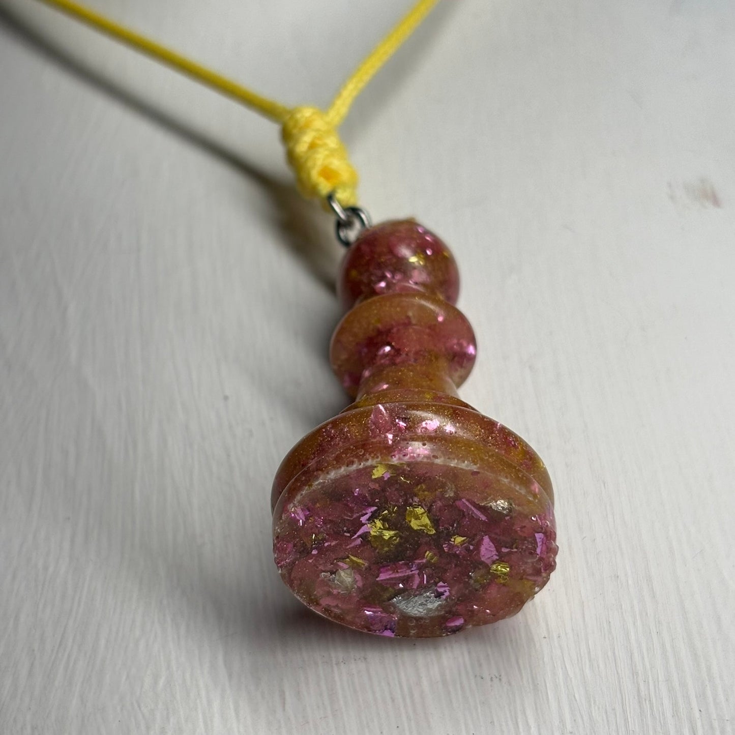 Royal Bishop - Handmade Resin Chess Necklace