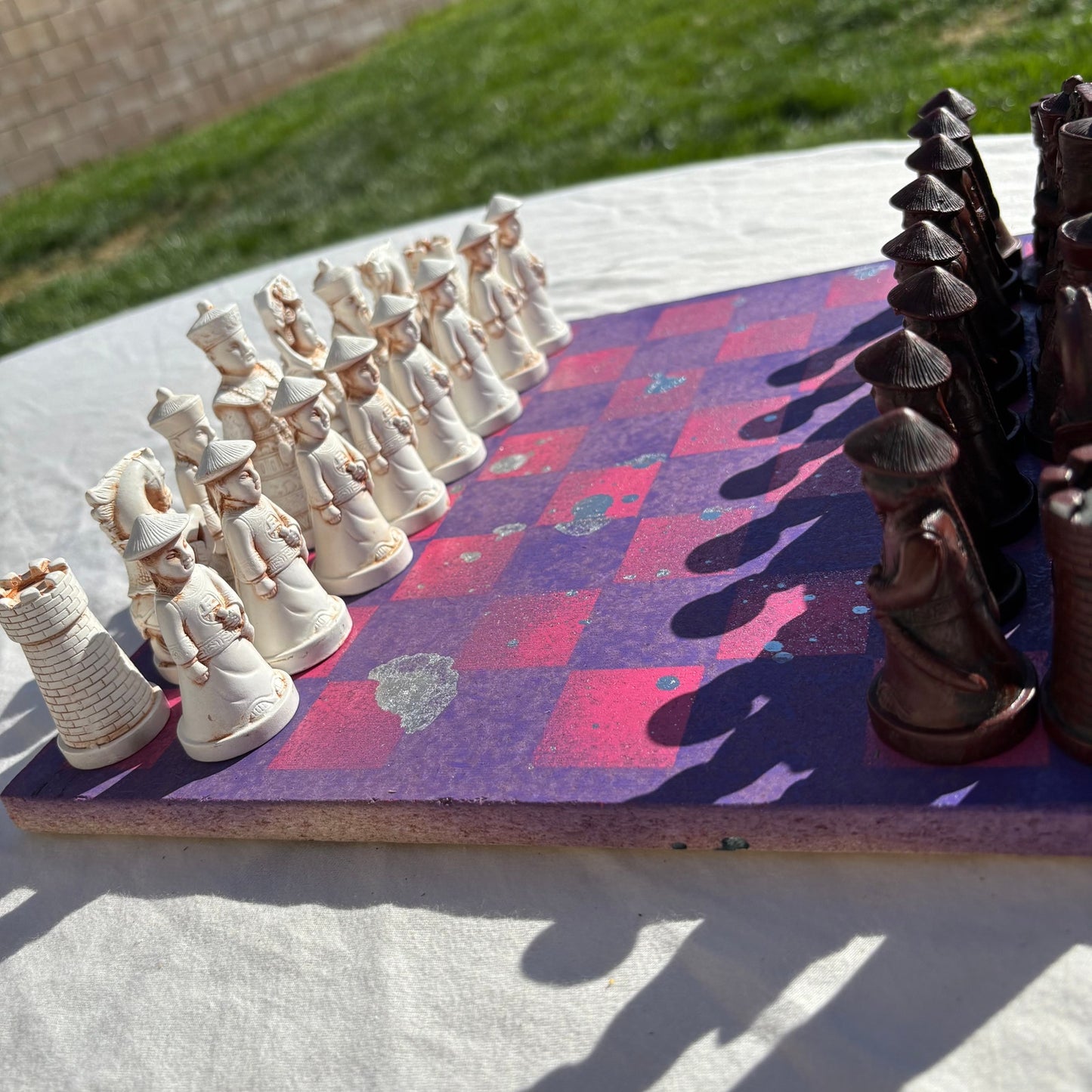 Purple Pink Chrome Drip - Chinese Edition Chess Set