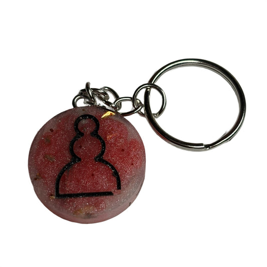 Red Puddle Pawn - Handmade Resin Keychain