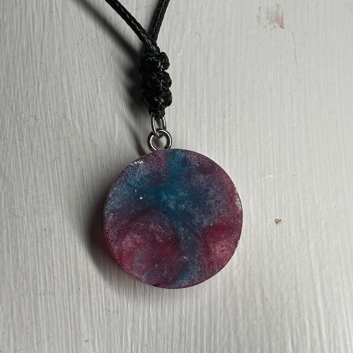 Galaxy Purple Bishop - Handmade Resin Chess Necklace