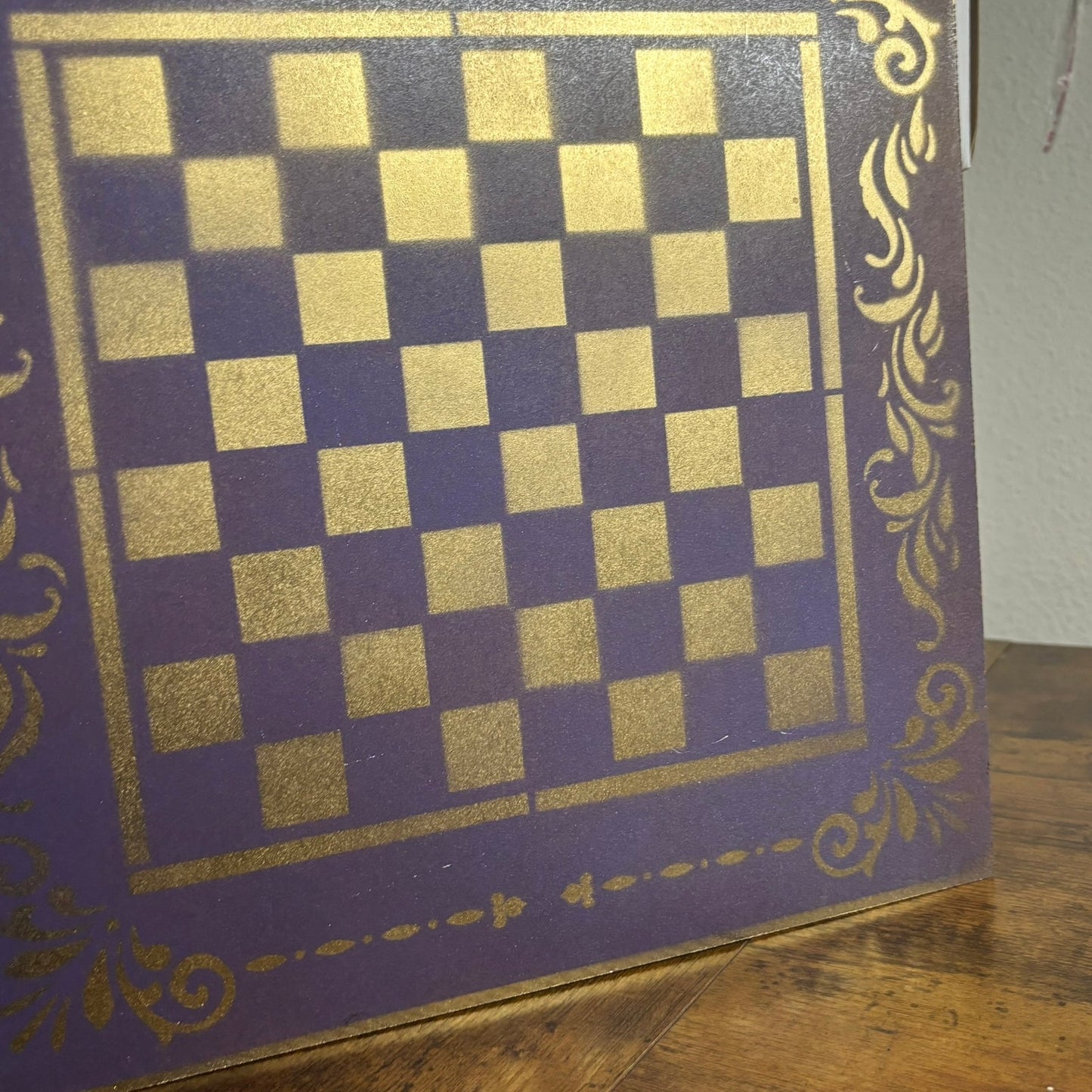 Fading Purple Gold - Painted Chess Board