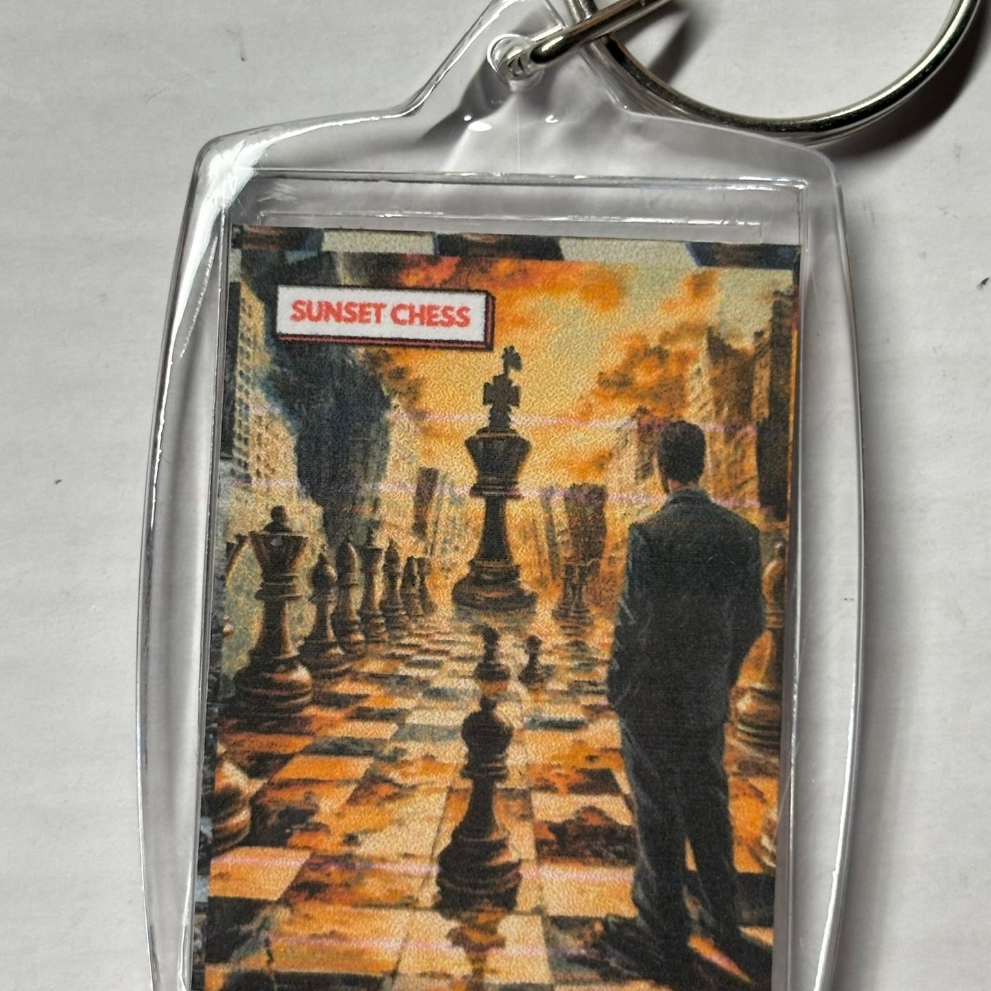 The Long Hall - Chess  Photo Keychain