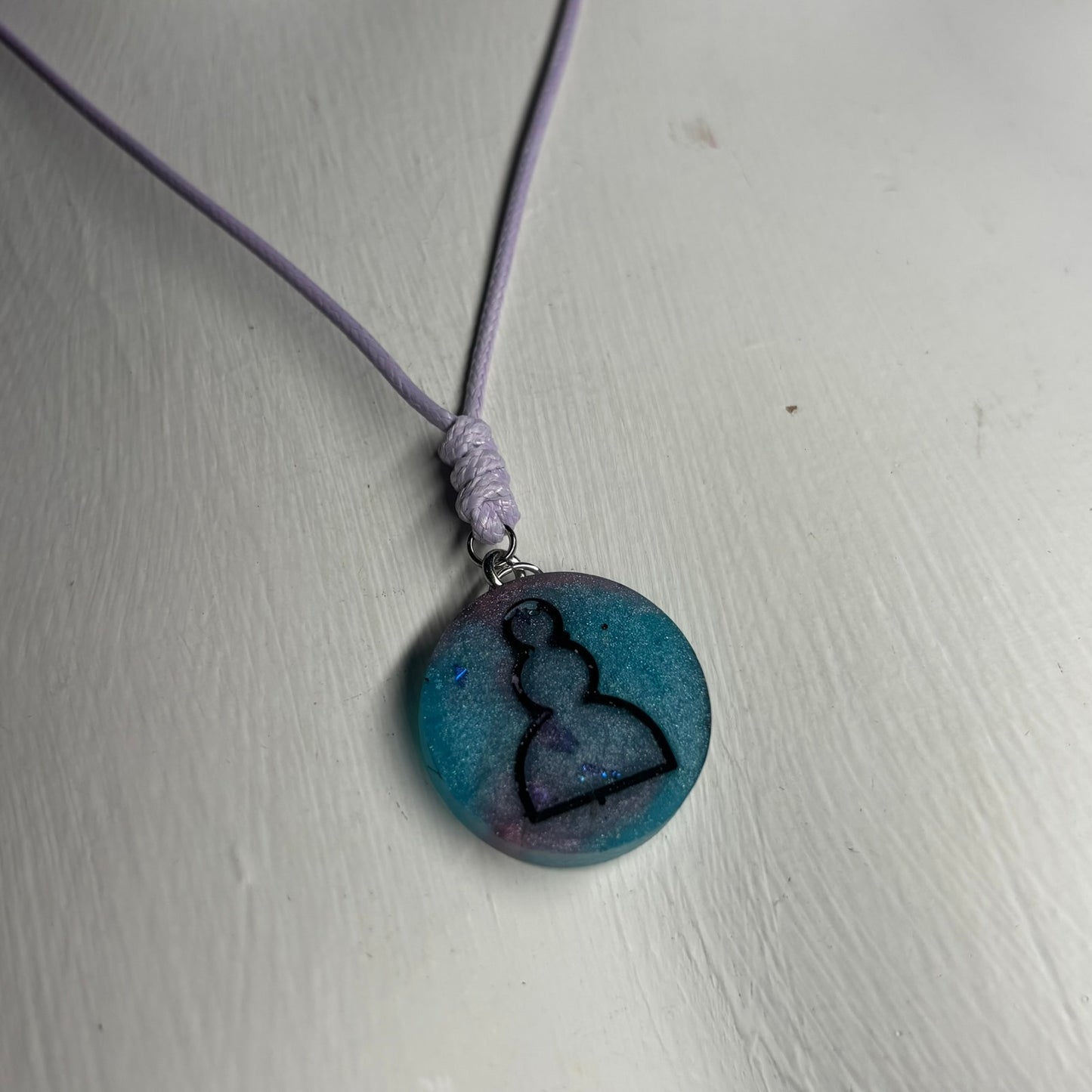 Blue Pawn - Handmade Resin Chess Necklace