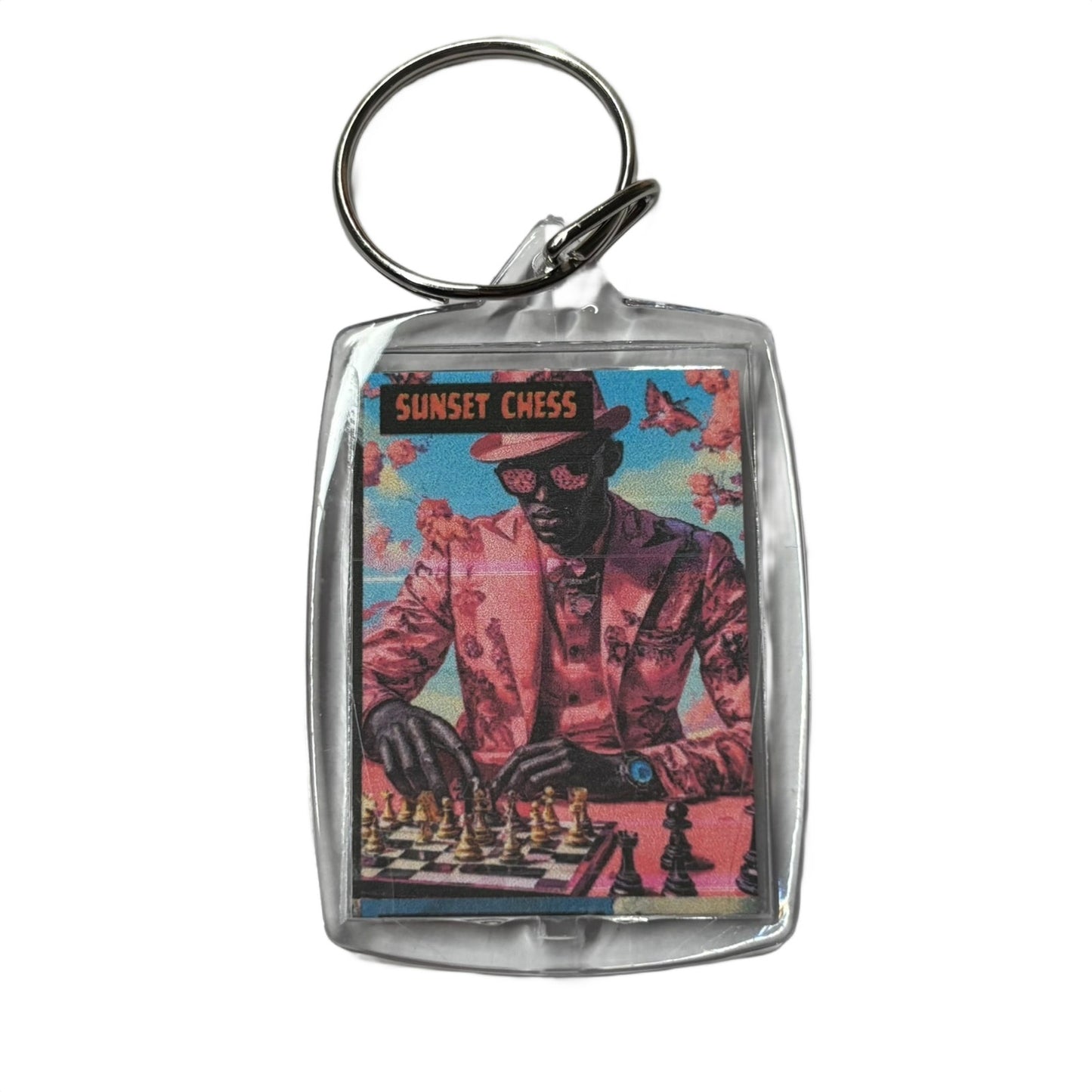 Cool Pink - Chess  Photo Keychain