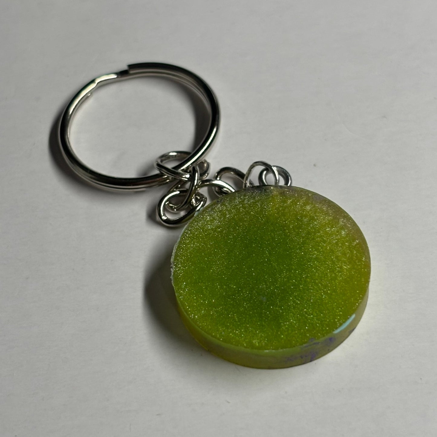 Green Purple Rook - Handmade Resin Keychain