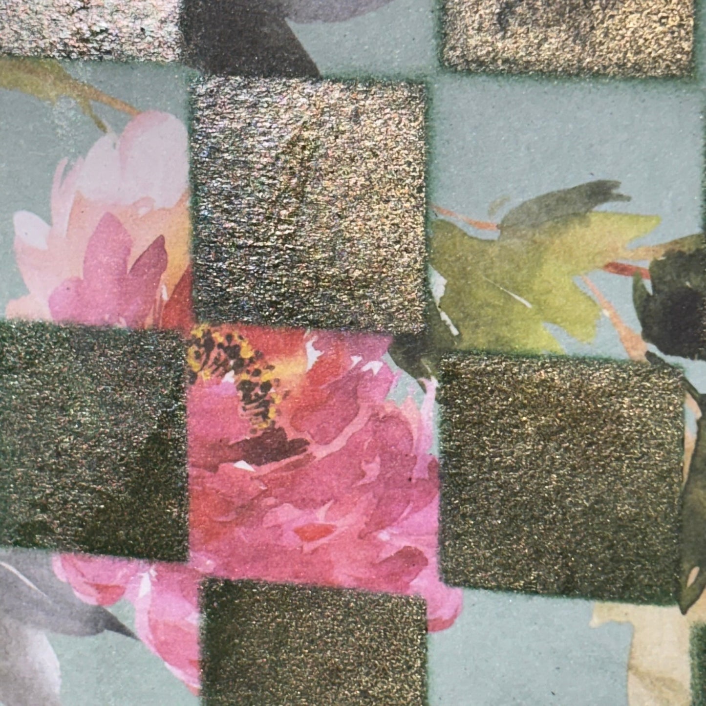 Nature Green Flowers - Scrapbook Chess Board