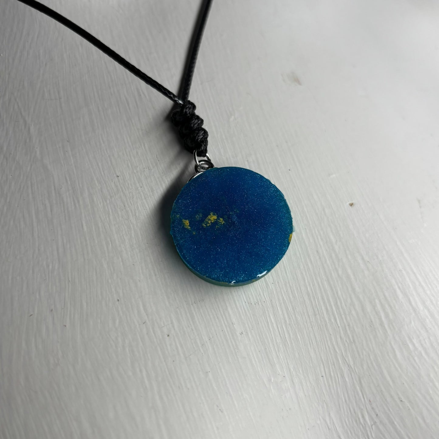 Green/Yellow Knight - Handmade Resin Chess Necklace