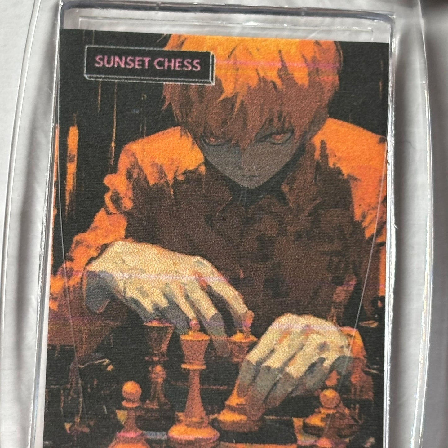 Orange Anime - Chess  Photo Keychain