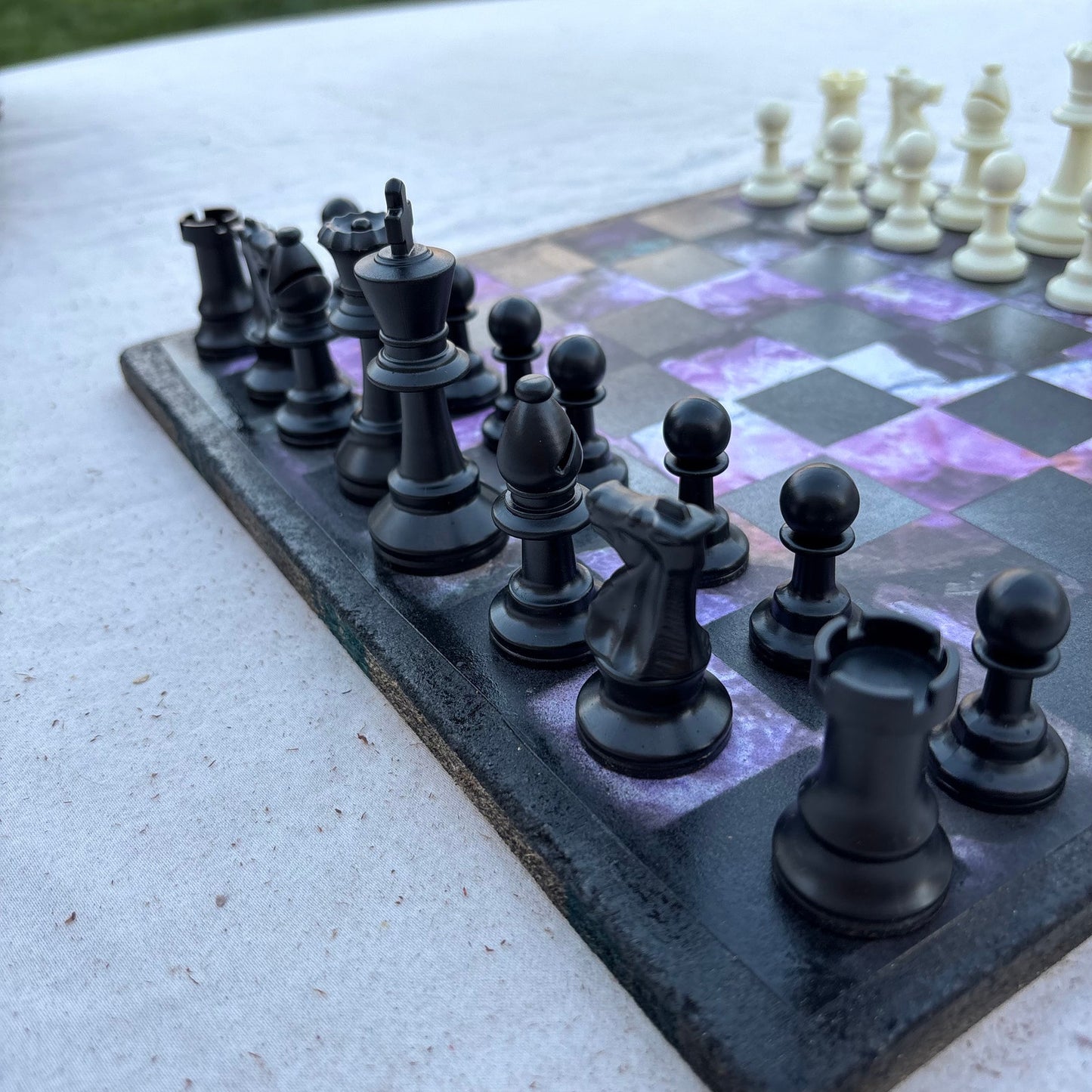 Crystal Purple - Scrapbook Chess Set