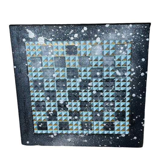 Golden Green Pattern - Large Scrapbook Chess Board
