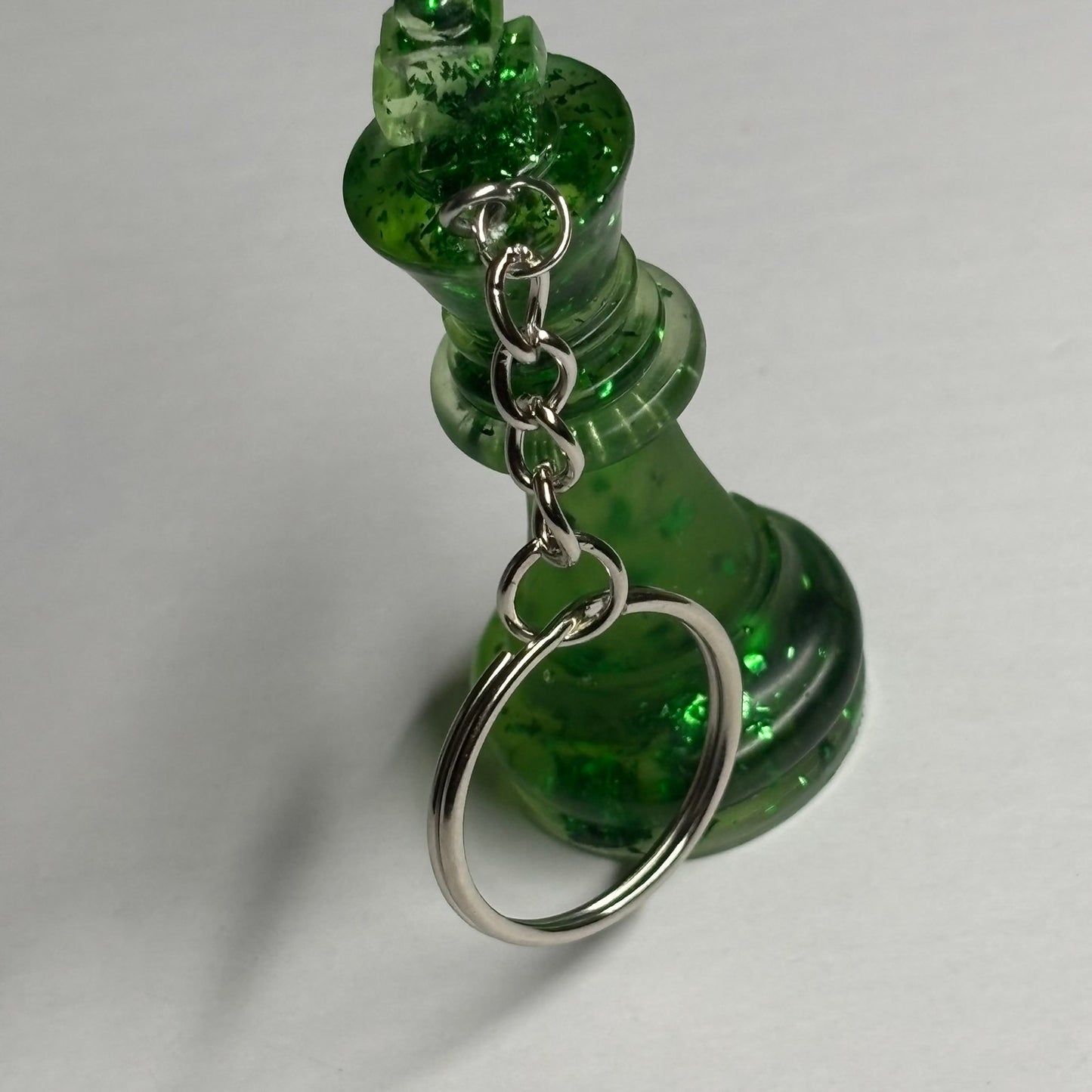 Crystal Green King - Handmade Resin Keychain