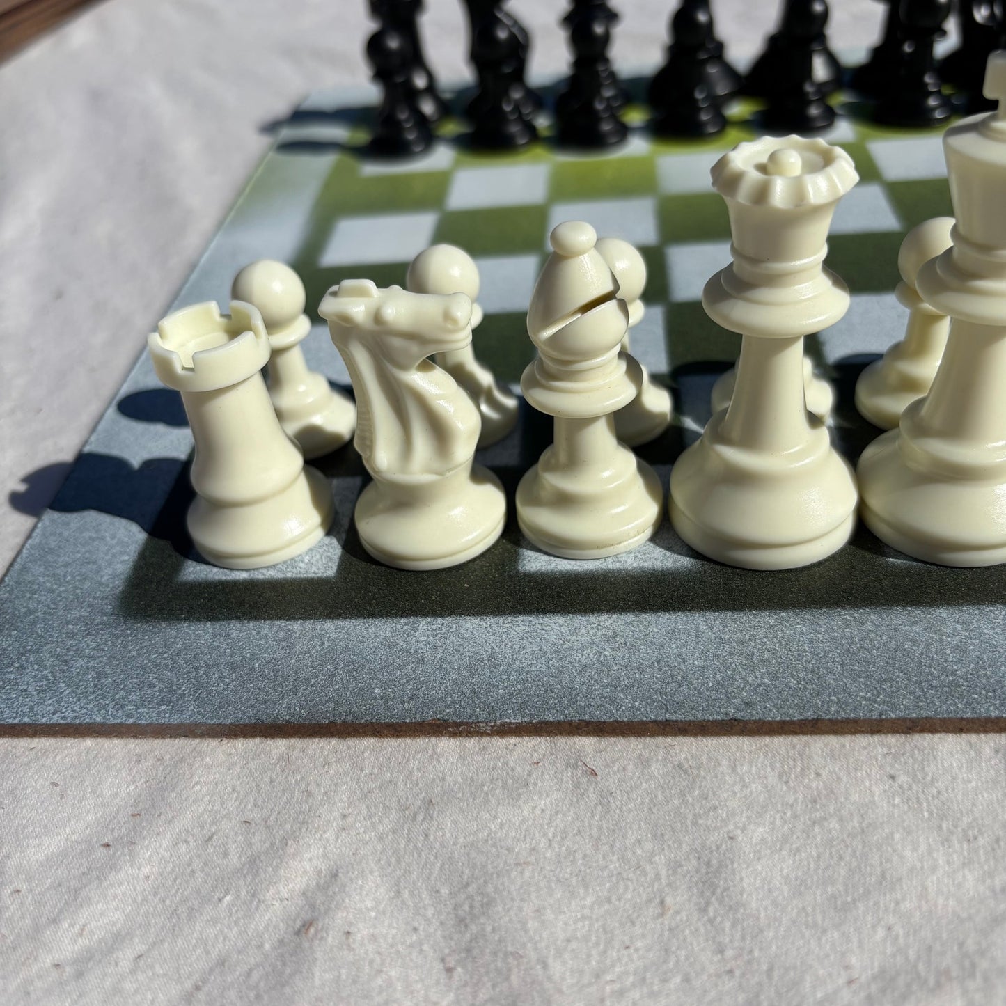 Lime Green Fade - Painted Chess Set