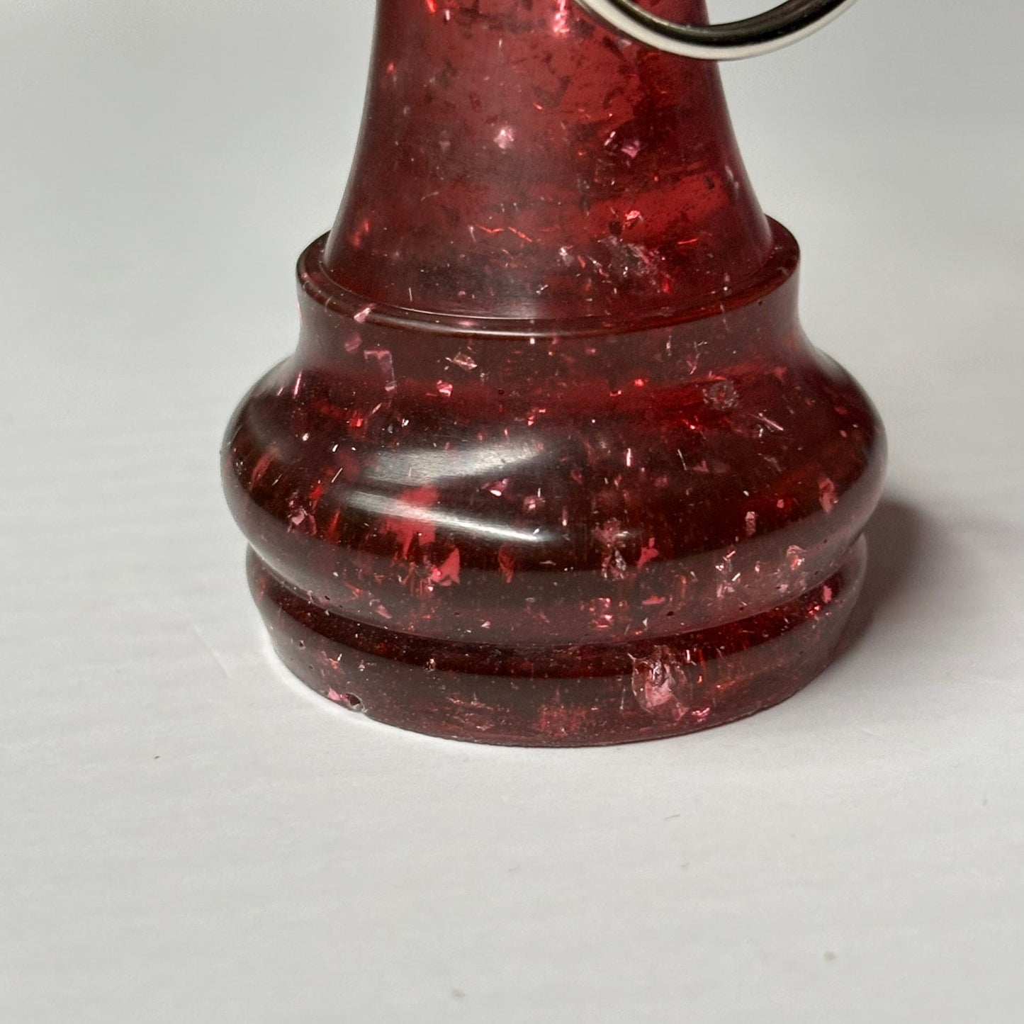 Red Crystal Queen - Handmade Resin Keychain - Large Edition