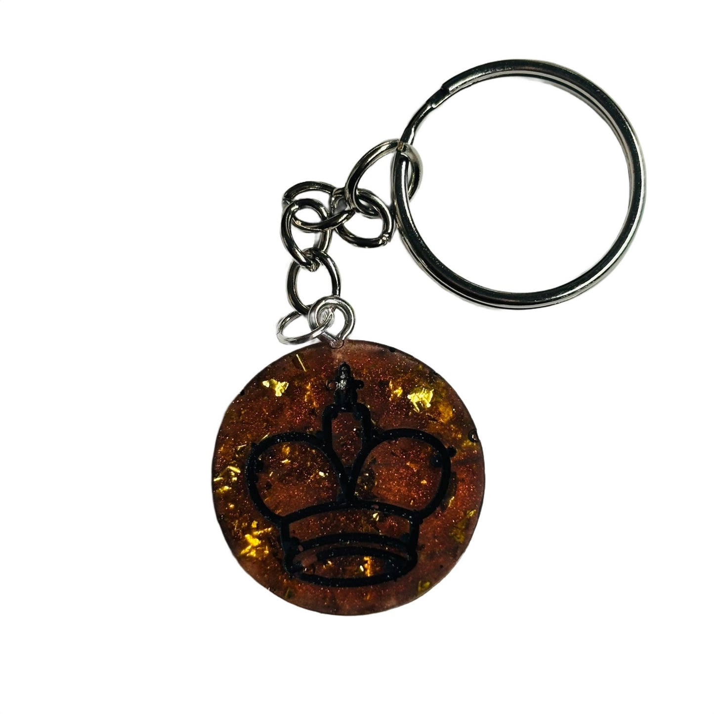 Dark Amber King - Handmade Resin Keychain