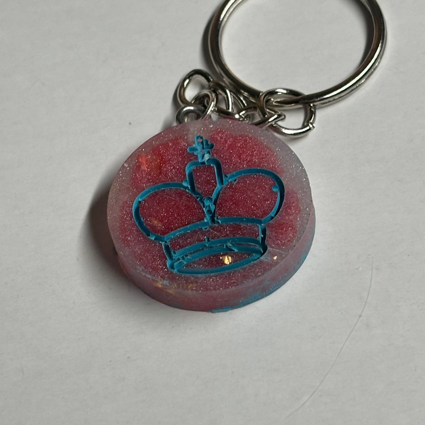 Red/Blue King - Handmade Resin Keychain