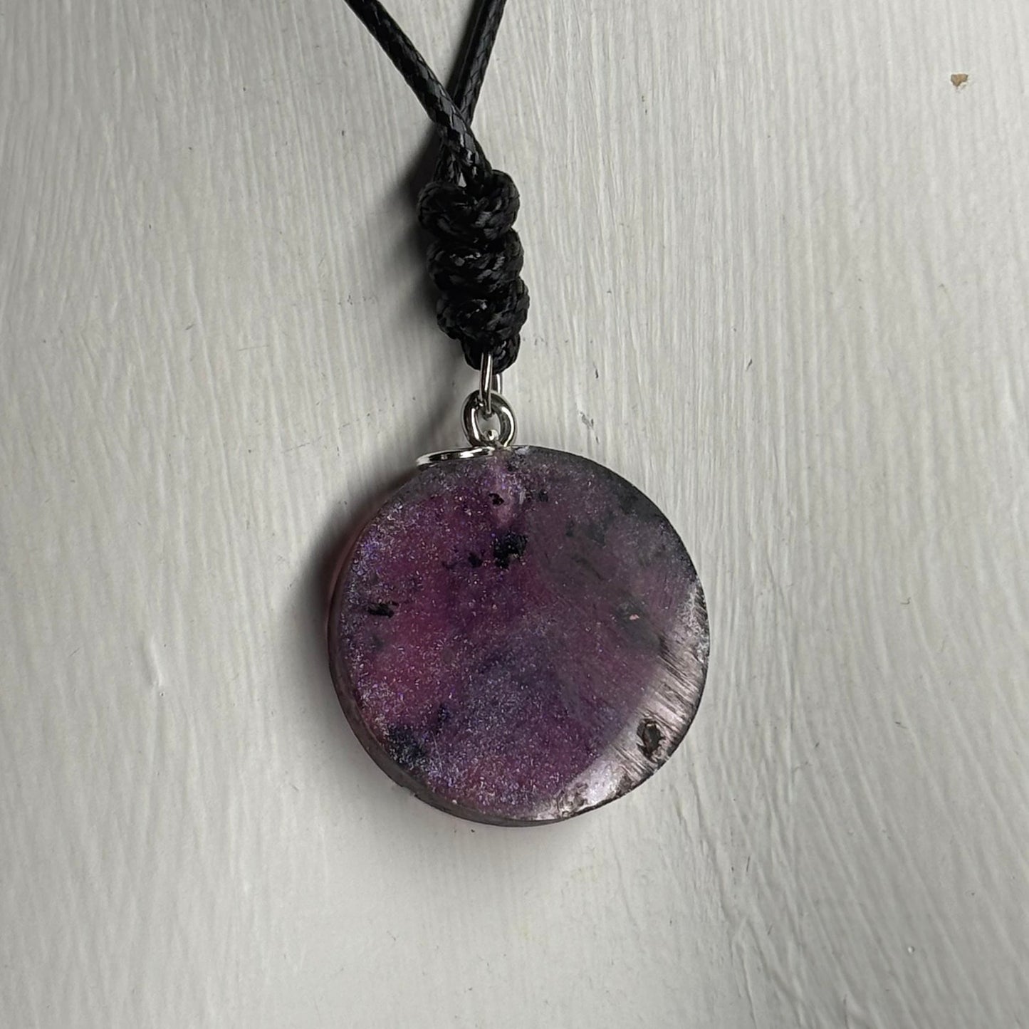 Purple Bishop - Handmade Resin Chess Necklace